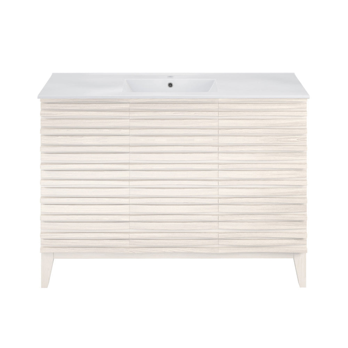 Swiss Madison Cascade 48" Freestanding Bathroom Vanity in White Oak with Sink Top - SM-BV8634WO