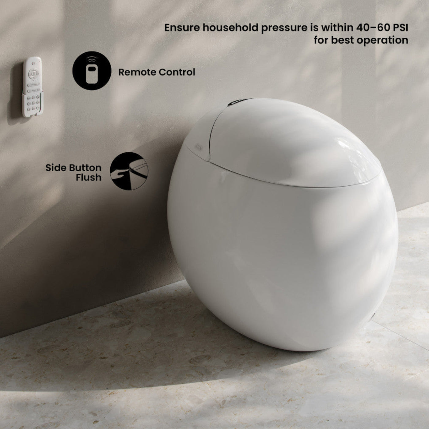 Swiss Madison Plaisir Smart One-Piece 1.28 GPF Single Flush Toilet in Glossy White - SM-ST0701GW