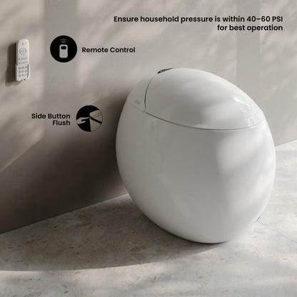 Swiss Madison Plaisir Smart One-Piece 1.28 GPF Single Flush Toilet in Glossy White - SM-ST0701GW
