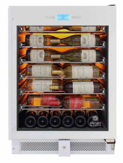 Vinotemp 41-Bottle Single-Zone Wine Cooler (White) - EL-WCU105-02