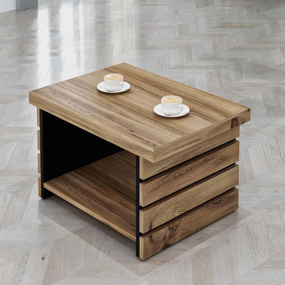 Casa Mare ELISE 87″ Modern Home & Office Furniture Desk Rustic Brown & Black - ELISE-87RBB-S