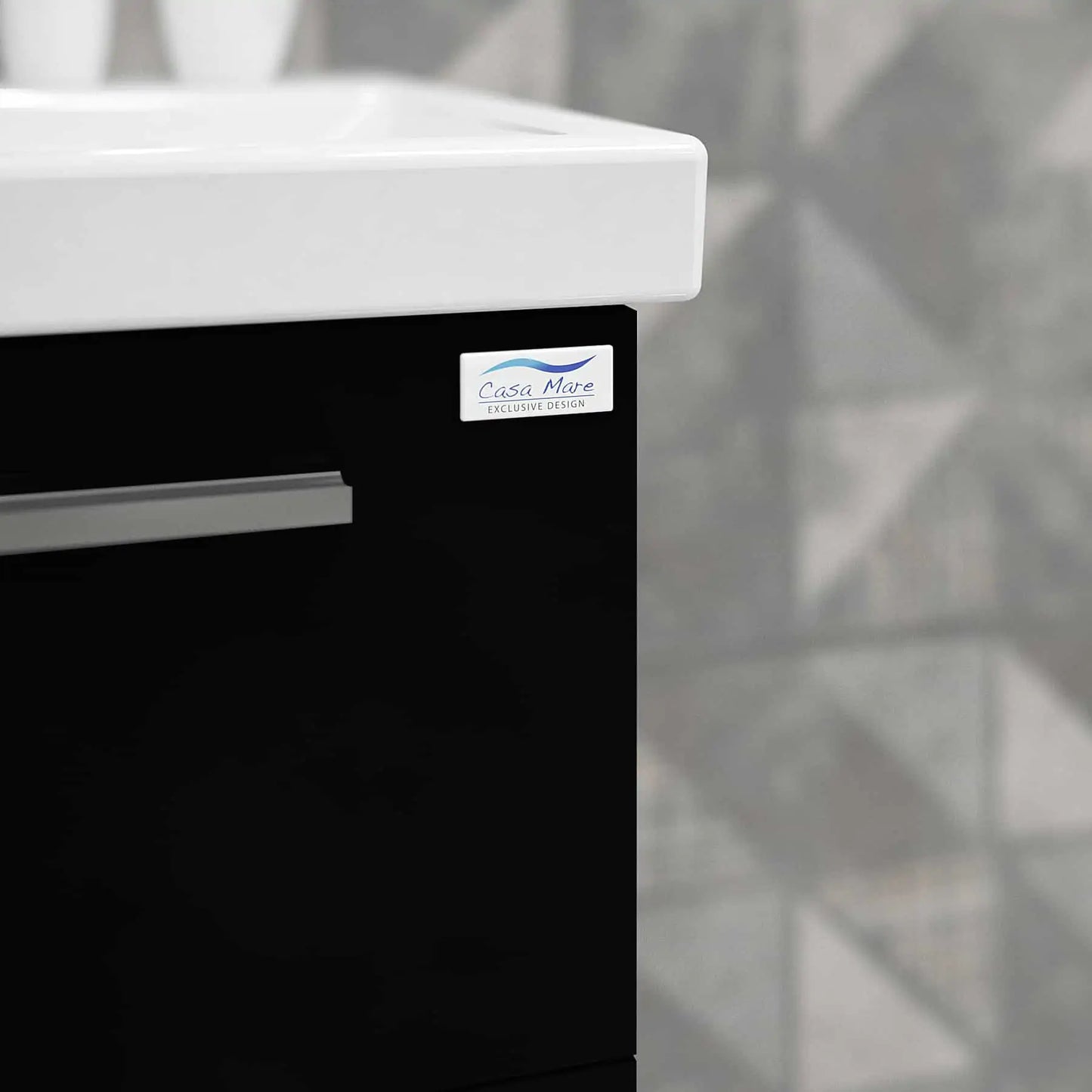 Casa Mare Elke 24" Bathroom Vanity and Ceramic Sink Combo with LED Mirror - Elke60GB-24