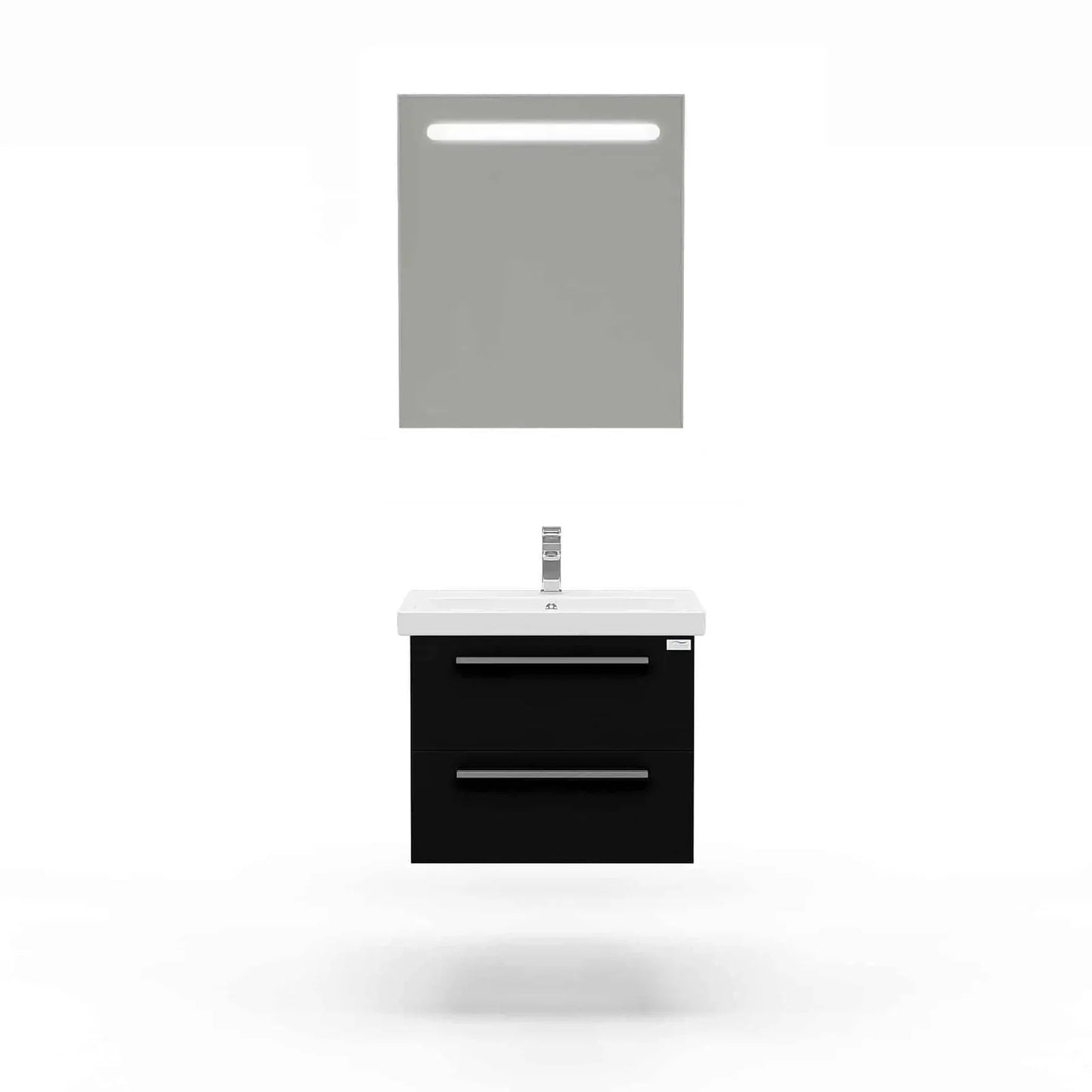 Casa Mare Elke 24" Bathroom Vanity and Ceramic Sink Combo with LED Mirror - Elke60GB-24
