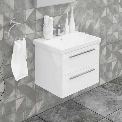 Casa Mare Elke 32" Bathroom Vanity and Ceramic Sink Combo with LED Mirror - Elke80GB-32