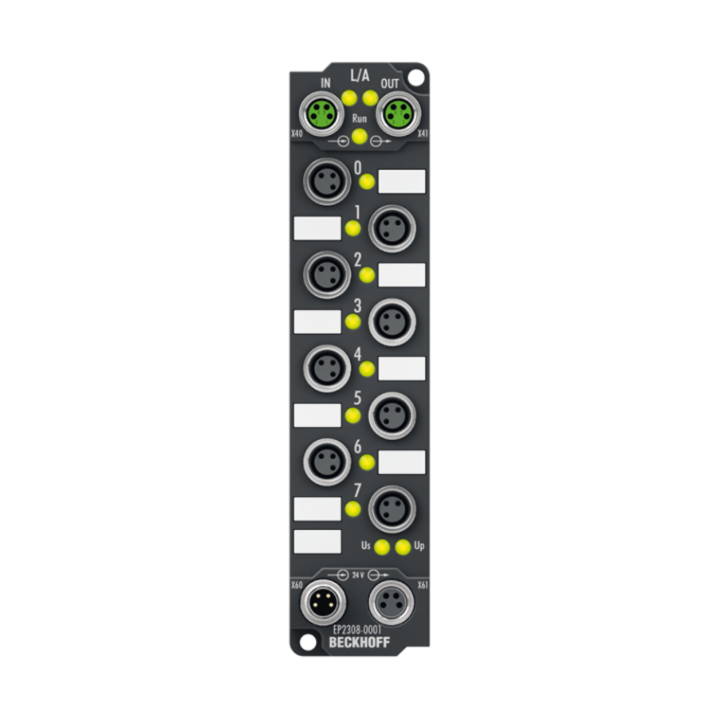 Beckhoff EtherCAT Box, 4DI/4DO, 24 V DC, 0.5 A, M8 Connectors - EP2308-0001