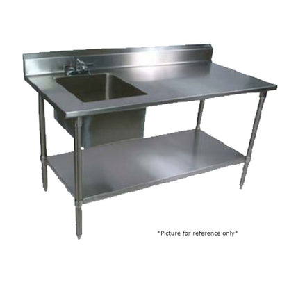 John Boos EPT6R5-3048SSK-R Work Table with Prep Sink - JBEPT6R53048SSKR