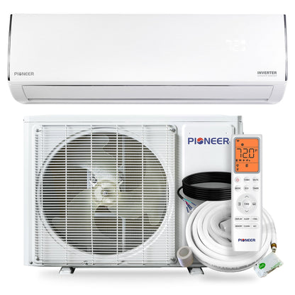 Pioneer Diamante Essenza 35,000 BTU 17 SEER2 230V High-Wall Ductless Mini-Split Air Conditioner Inverter Heat Pump with 16 Ft. Kit - WYT036GLUI17RL
