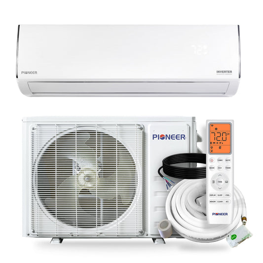 Pioneer Diamante Essenza 17,000 BTU 17 SEER2 230V High-Wall Ductless Mini-Split Air Conditioner Inverter Heat Pump with 16 Ft. Kit - WYT018GLUI17RL