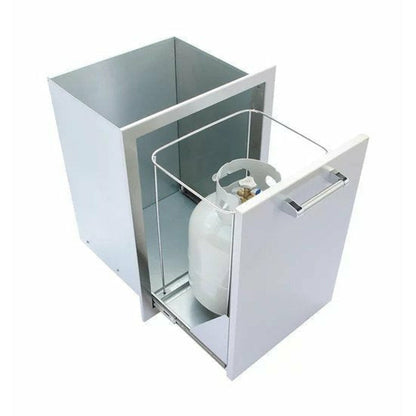 KoKoMo Outdoor Kitchen Stainless Steel Trash/Propane Pull-Out - KO-TRHD