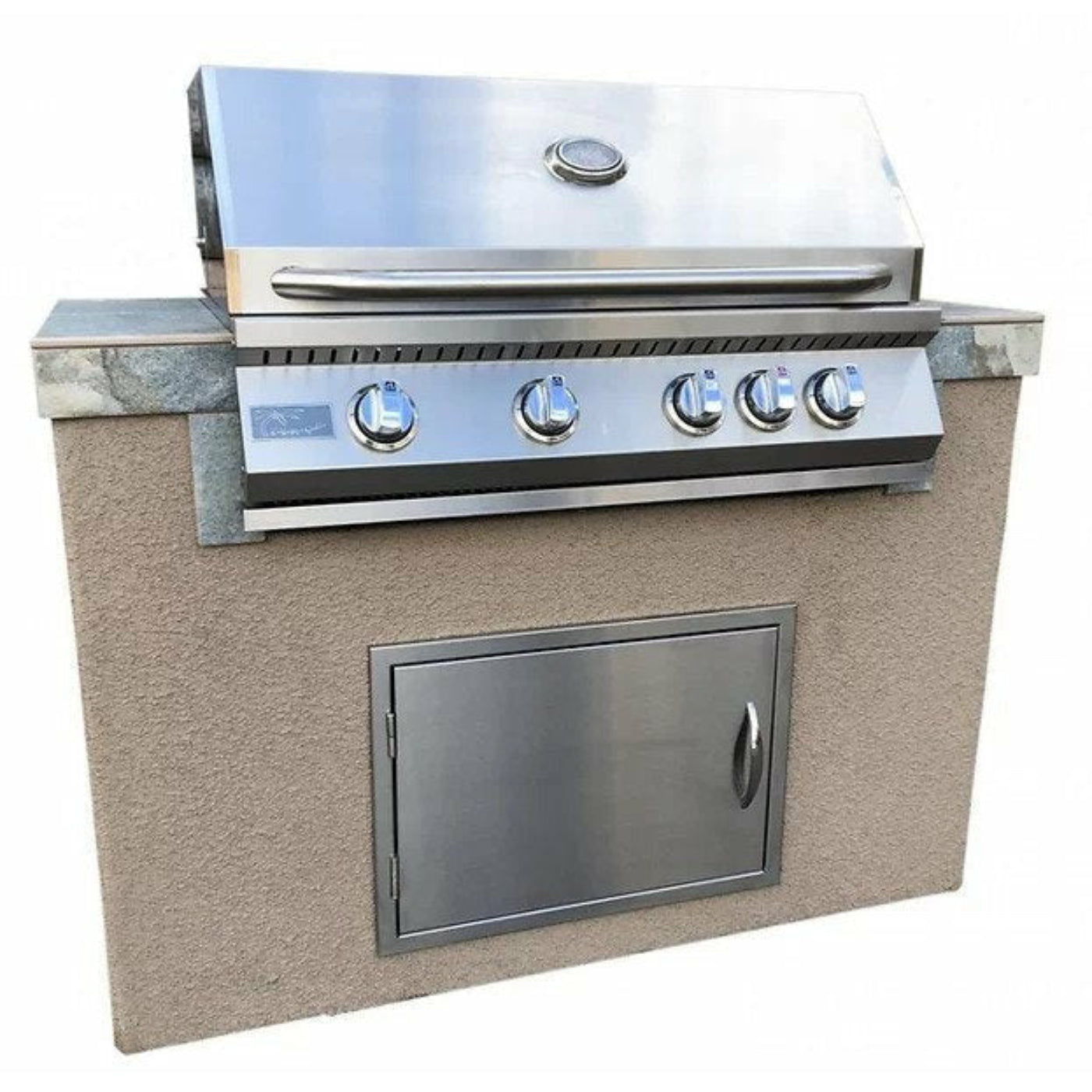KOKOMO Panama 4' BBQ Island with 4 Burner Built In BBQ Grill - PANAMA
