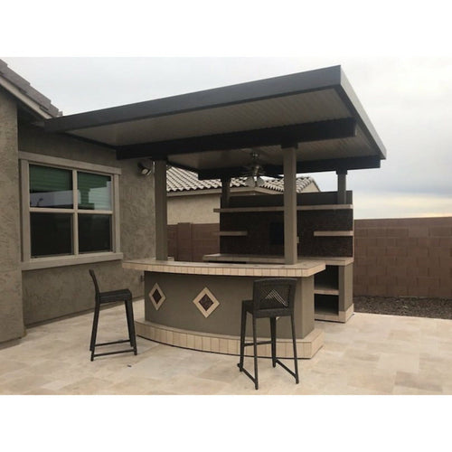 KoKoMo Key Largo Outdoor Kitchen With Built In BBQ Grill With 12 x 14 Patio Cover - KeyLargo
