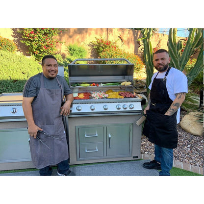 KoKoMo Teppanyaki, Griddle, Built-In BBQ Grill with Side Burner, Storage Drawers 7'6" - KO-7'6"-Tep-Side-5-Burn