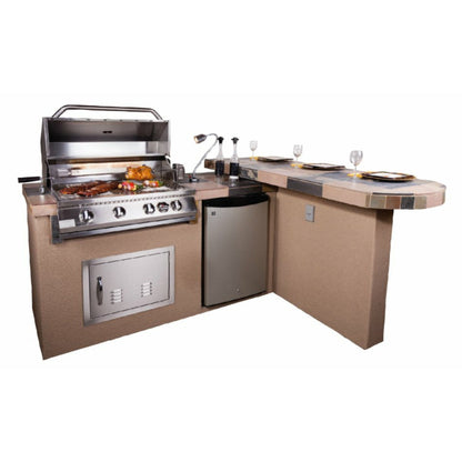 KoKoMo Aspen BBQ Island with 4 Burner Built In BBQ Grill - Aspen