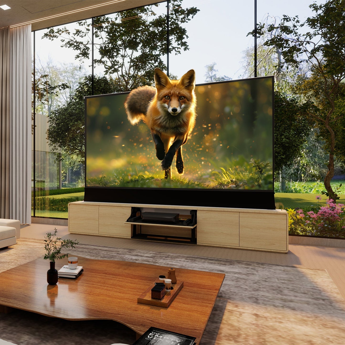 VIVIDSTORM Motorized Laser TV Cabinet Vienna - VC12VN100N