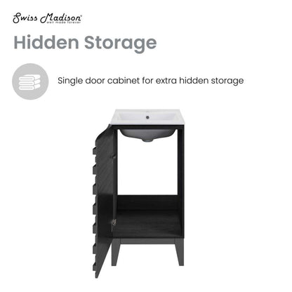 Swiss Madison Cascade 18" Bathroom Vanity in Black - SM-BV560B