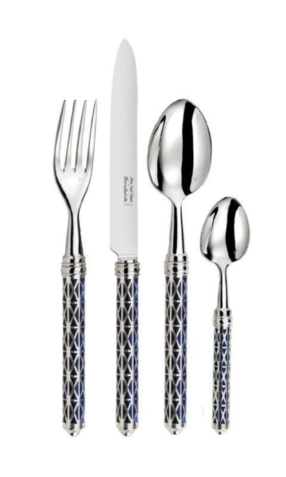 Char-Griller Louxor Silver & Dark Blue 5-Piece Place Setting - 1769848260529_749