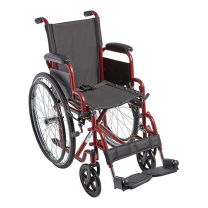 Char-Griller Ziggo ZG1400 14 in. Pediatric Manual Wheelchair with Wide Seat, Red - SKU_1770027612863_841