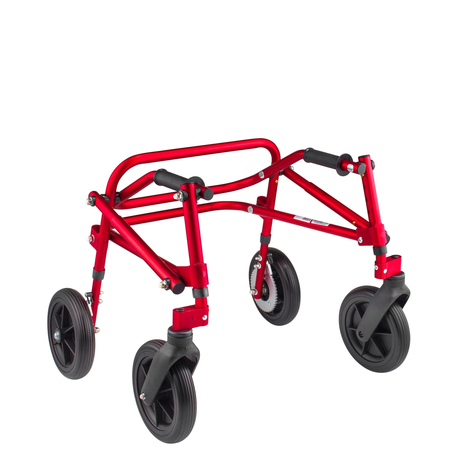 Tru Grit  Klip 4 Wheeled Lightweight Walker/Gait Trainer with 8" Wheels – Extra Small Red -1770268500053_426