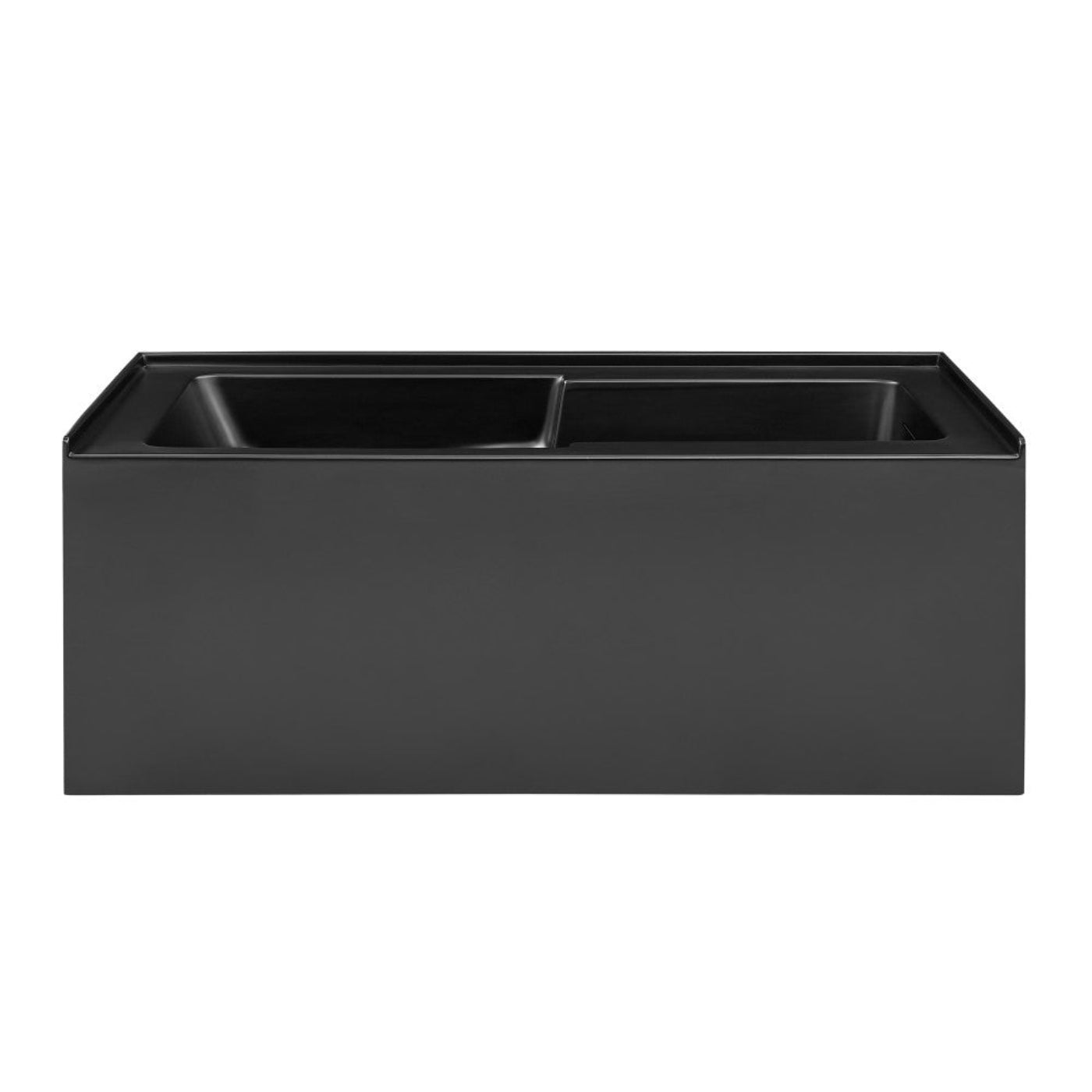 Char-Griller Voltaire 60 x 30 Skirted Right Drain Soaking Apron Bathtub in Matte Black with I - 1769840588801_475