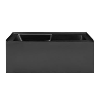 Char-Griller Voltaire 60 x 30 Skirted Right Drain Soaking Apron Bathtub in Matte Black with I - 1769840588801_475