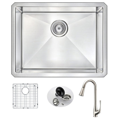 Akicon ANZZI VANGUARD Undermount Stainless Steel 23 in. Single Bowl Kitchen - 1783270351155_501