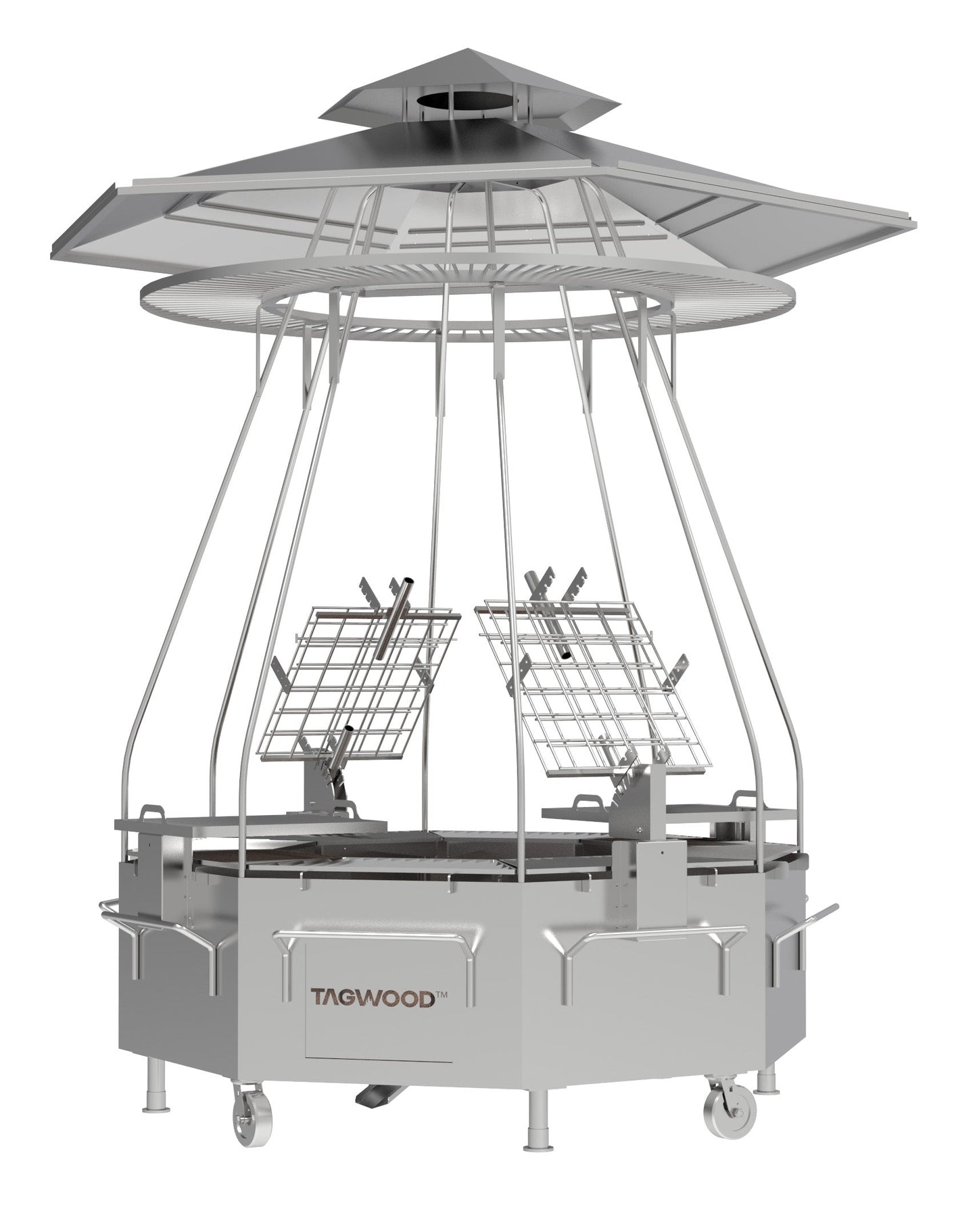 Char-Griller Tagwood BBQ Argentine Santa Maria Wood Fire & Charcoal THE TAGWOOD TOWER Grill | - 1769673125069_796