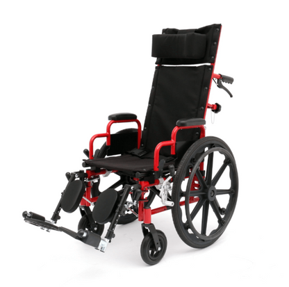 Char-Griller Ziggo Pro Reclining Mobility Pediatric Wheelchair, Red, 14" - SKU_1770027561228_384