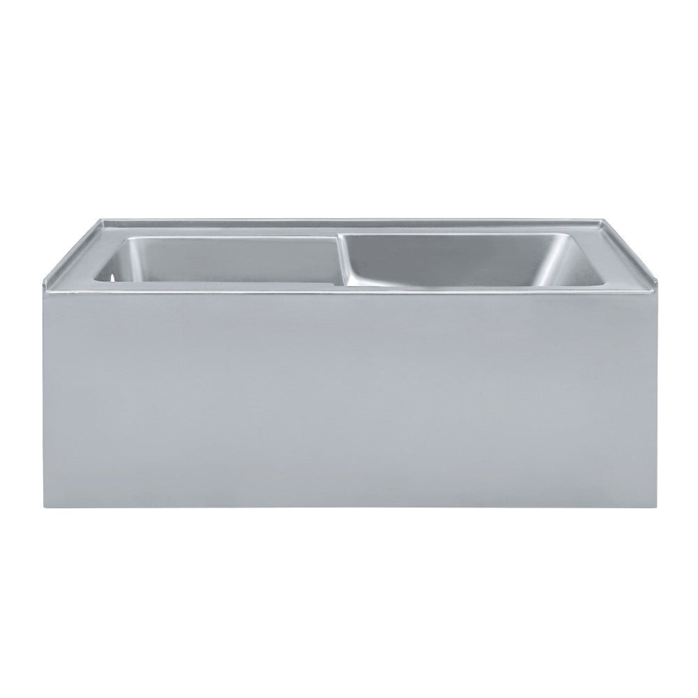 Char-Griller Voltaire 60" x 32" Right-Hand Drain Alcove Bathtub with Apron and Armrest in Mat - 1769836500612_30