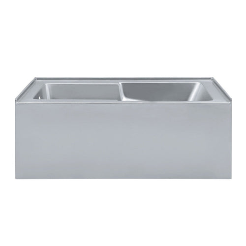 Char-Griller Voltaire 60" x 32" Left-Hand Drain Alcove Bathtub with Apron and Armrest in Matt - _1769836505693_851