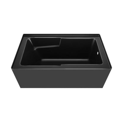 Char-Griller Voltaire 54 x 30 Skirted Right Drain Soaking Apron Bathtub in Glossy Black with - 1769840595209_627
