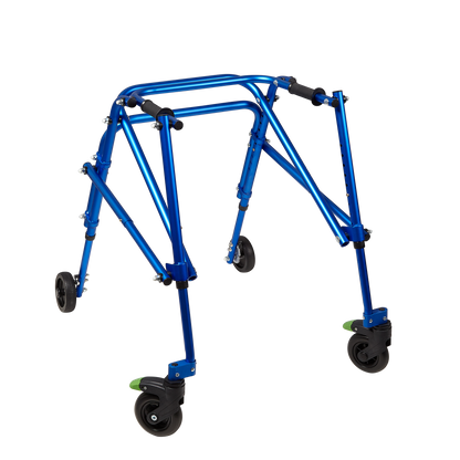 Tru Grit Klip 4 Wheeled Lightweight Walker/Gait Trainer – Medium Blue - 1770266664629_675