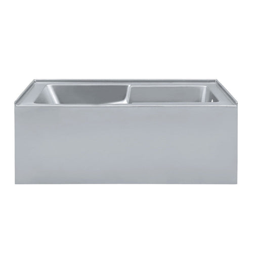 Char-Griller Voltaire 60" x 32" Right-Hand Drain Alcove Bathtub with Apron and Armrest in Mat - _1769836488755_467