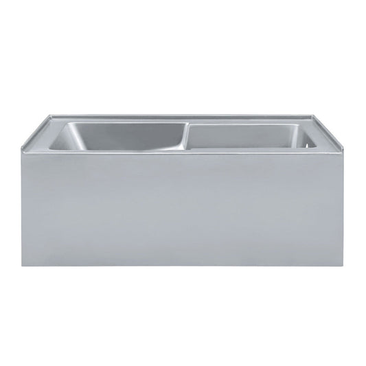Char-Griller Voltaire 60" x 32" Right-Hand Drain Alcove Bathtub with Apron and Armrest in Mat - _1769836488755_467
