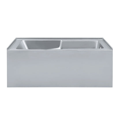 Char-Griller Voltaire 60" x 32" Right-Hand Drain Alcove Bathtub with Apron and Armrest in Mat - 1769836500612_30