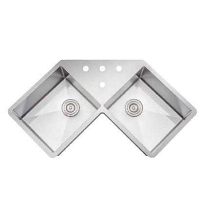 Akicon Wells Sinkware New Chef's 32" Specialty Undermount Handcrafted 16-Gauge - 1783270343258_1