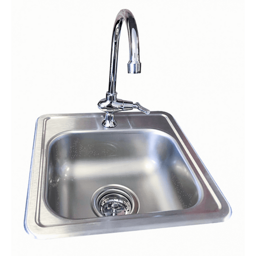 Kokomo Grills 15" Standard Steel Drop-in Outdoor Kitchen Sink