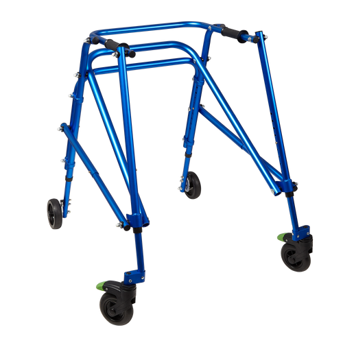 Tru Grit Klip 4 Wheeled Lightweight Walker/Gait Trainer – Large Blue - 1770266670106_189