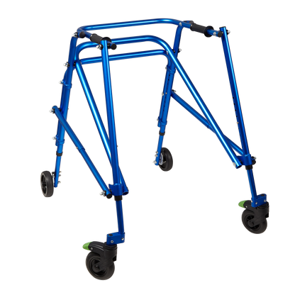 Tru Grit Klip 4 Wheeled Lightweight Walker/Gait Trainer – Large Blue - 1770266670106_189