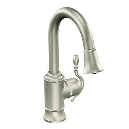 Char-Griller Woodmere Chrome one-handle high arc pulldown bar faucet -1769759139041_18