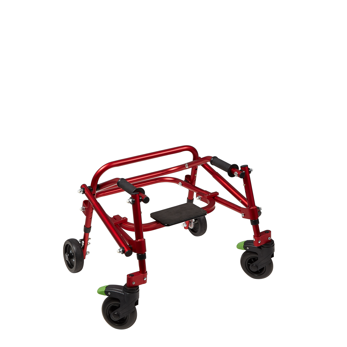 Tru Grit Klip 4 Wheeled Lightweight Walker/Gait Trainer with Seat – Extra Small Red - 1770268434960_0