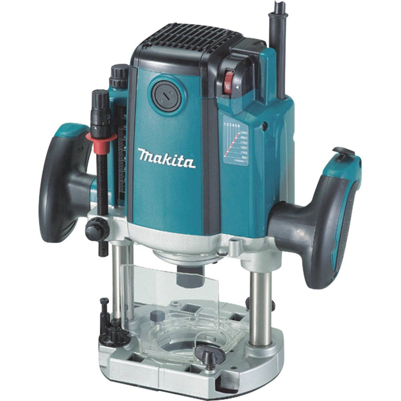 Makita 3-1/4 HP Plunge Router, 9,000-22,000 RPM, var. spd., L.E.D. Lights, electric brake - RP2301FC