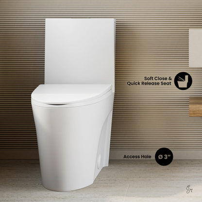 Swiss Madison St. Tropez One-Piece 10" Rough-in 1.1/1.6 GPF Dual Top Vortex Flush Elongated Toilet in Matte White - SM-1T0805MW