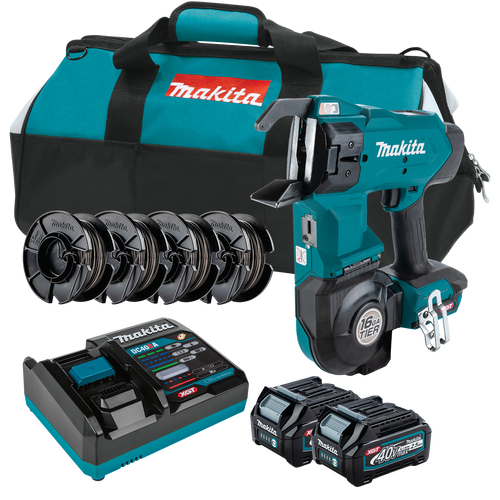 Makita GRT01D 40V max XGT Lithium‑Ion Brushless 16 Gauge Rebar Tying Tool Kit (2.5 Ah) - GRT01D