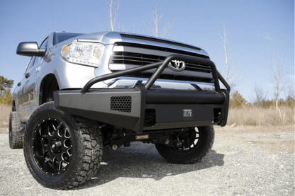 Fab Fours TT07-R1862-1 Toyota Tundra 2007-2013 Black Steel Elite Front Bumper Winch Ready with Pre-Runner Guard