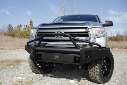 Fab Fours TT07-R1862-1 Toyota Tundra 2007-2013 Black Steel Elite Front Bumper Winch Ready with Pre-Runner Guard