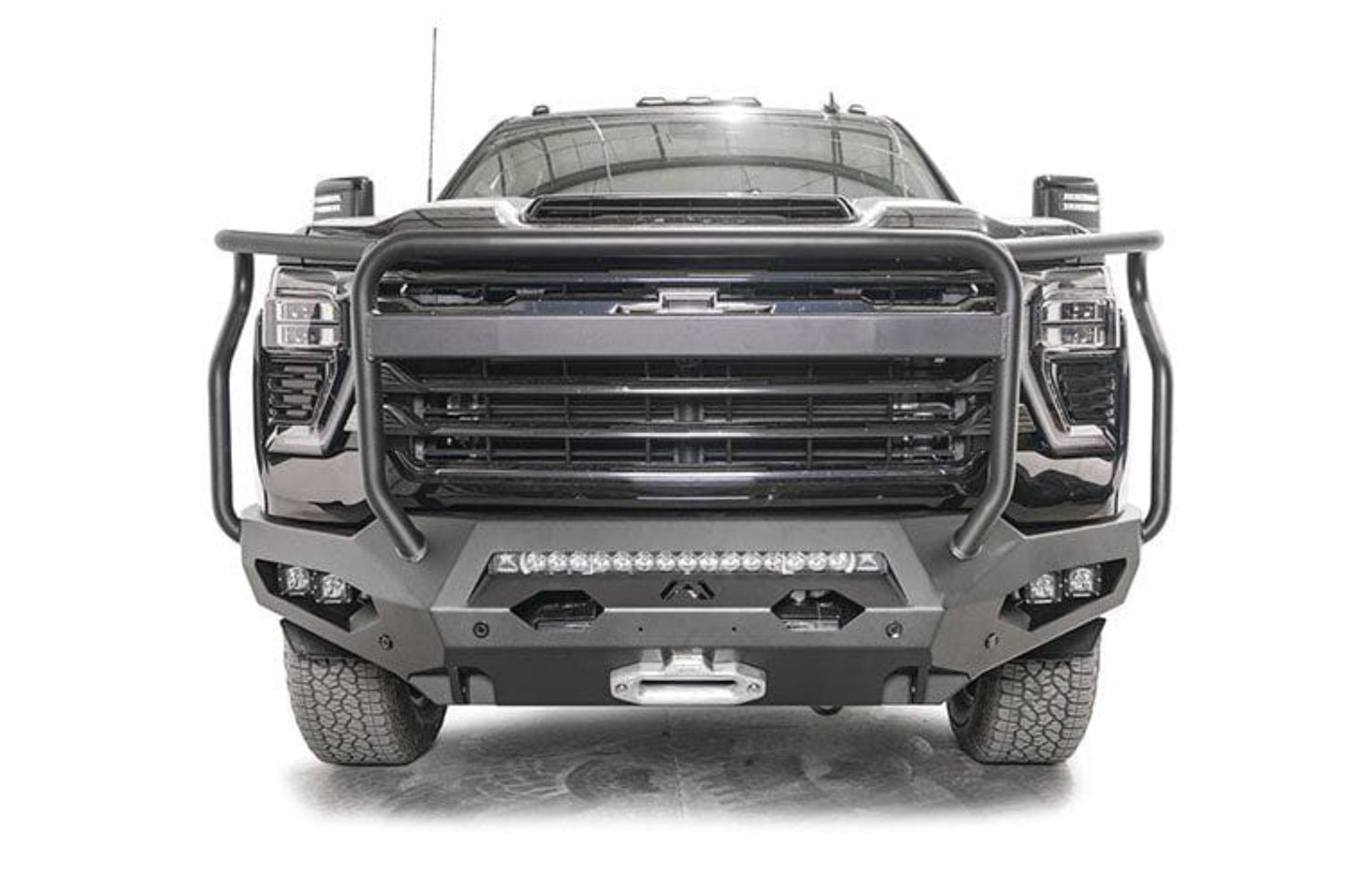 Fab Fours CH24-X6150-1 Chevy Silverado 2500HD/3500HD 2024-2025 Matrix Front Bumper Winch Ready Full Guard