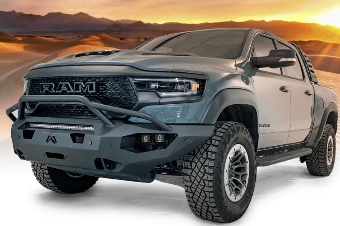 Fab Fours DX21-X5552-1 Dodge Ram 1500 TRX 2021-2024 Matrix Front Bumper Pre-Runner Guard - DX21-X5552-1