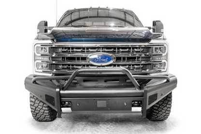 Fab Fours FS23-Q5962-1 Ford F250/F350 Superduty 2023-2025 Black Steel Elite Front Bumper Pre-Runner Guard