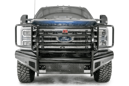 Fab Fours FS23-S5960-1 Ford F250/F350 Superduty 2023-2025 Black Steel Front Bumper with Full Guard