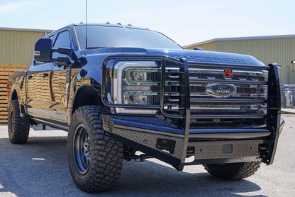 Fab Fours FS23-S5960-1 Ford F250/F350 Superduty 2023-2025 Black Steel Front Bumper with Full Guard